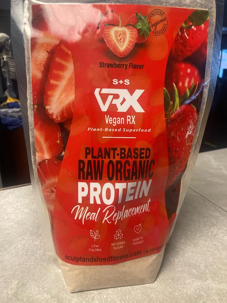 NEW – S+S VEGAN RX STRAWBERRY MEAL REPLACEMENT POWDER