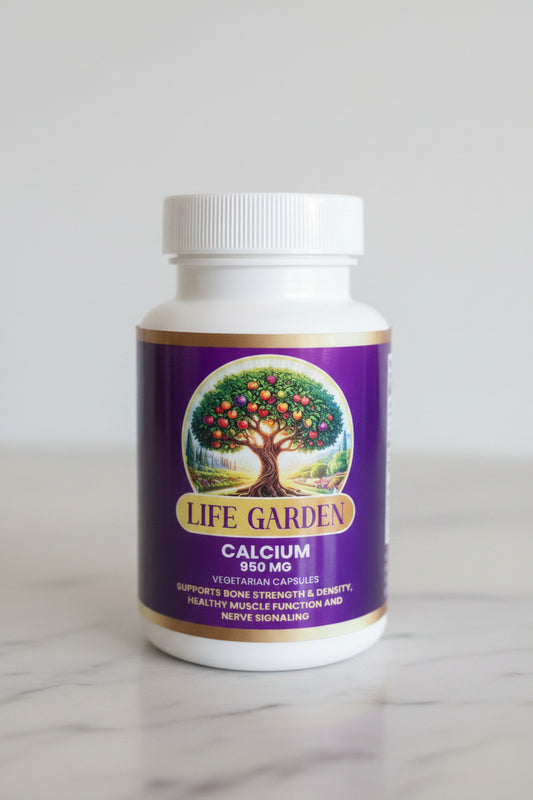Life Garden Calcium 950 MG Vegetarian Capsules